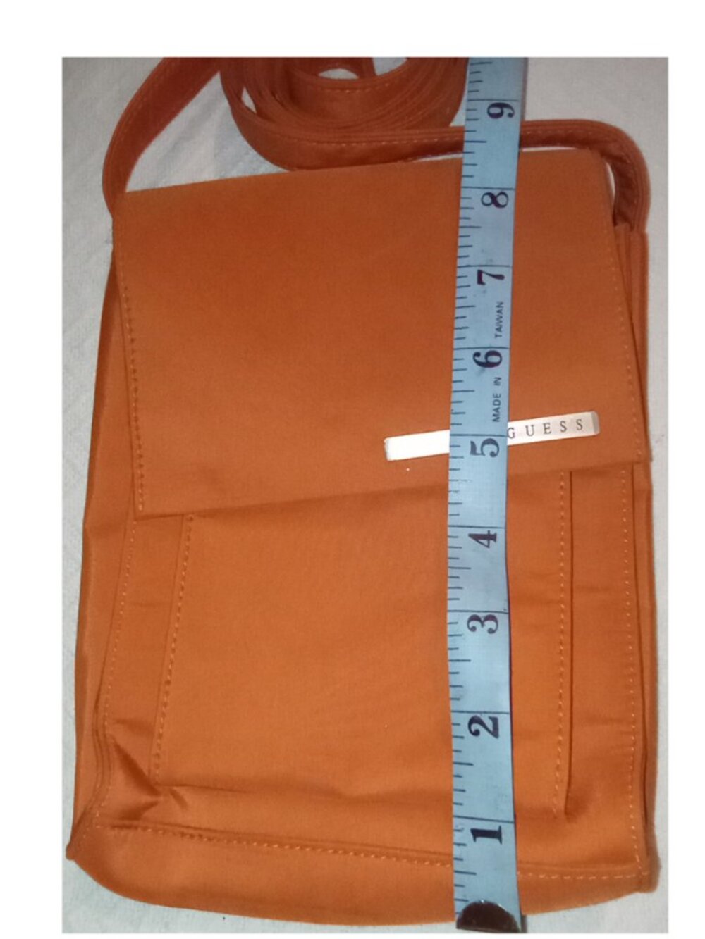 Guess Burnt Orange Nylon Adjustable Crossbody / Sample Bag - Picture 4 of 11